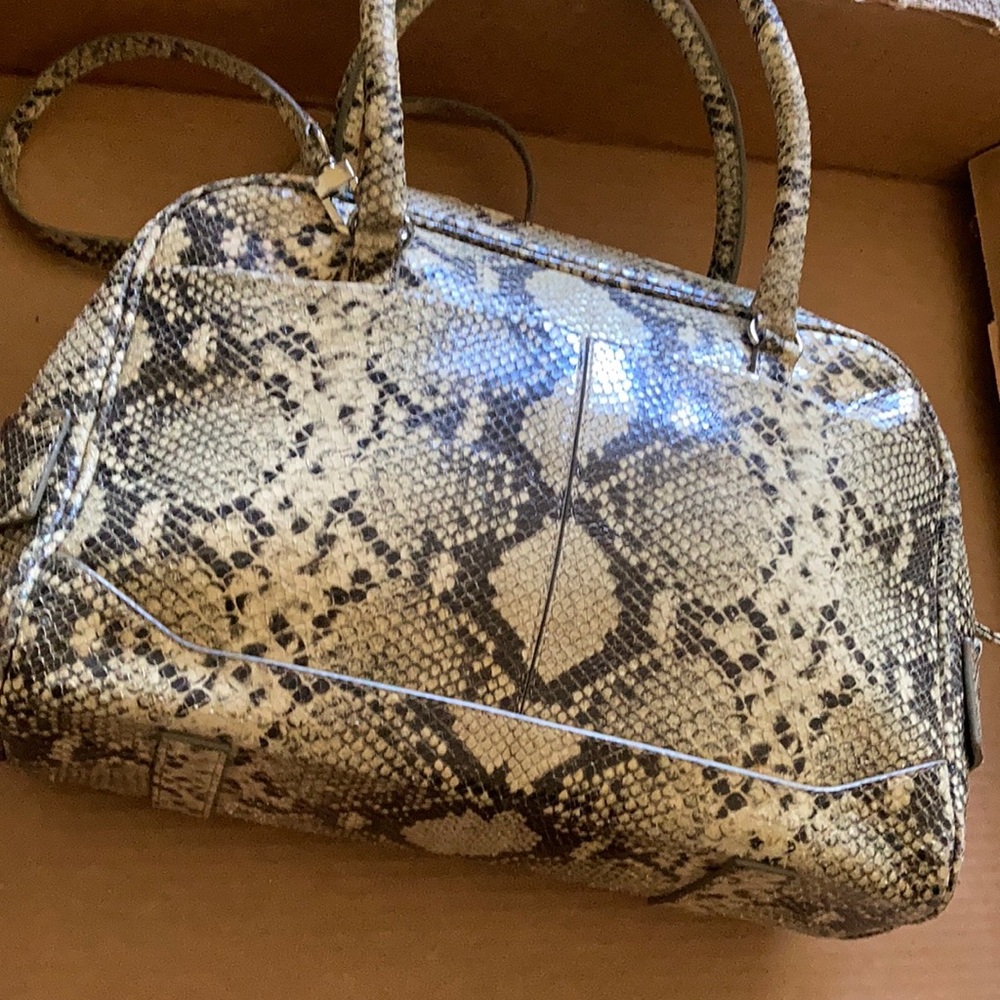 Newbark snake print satchel (rare)